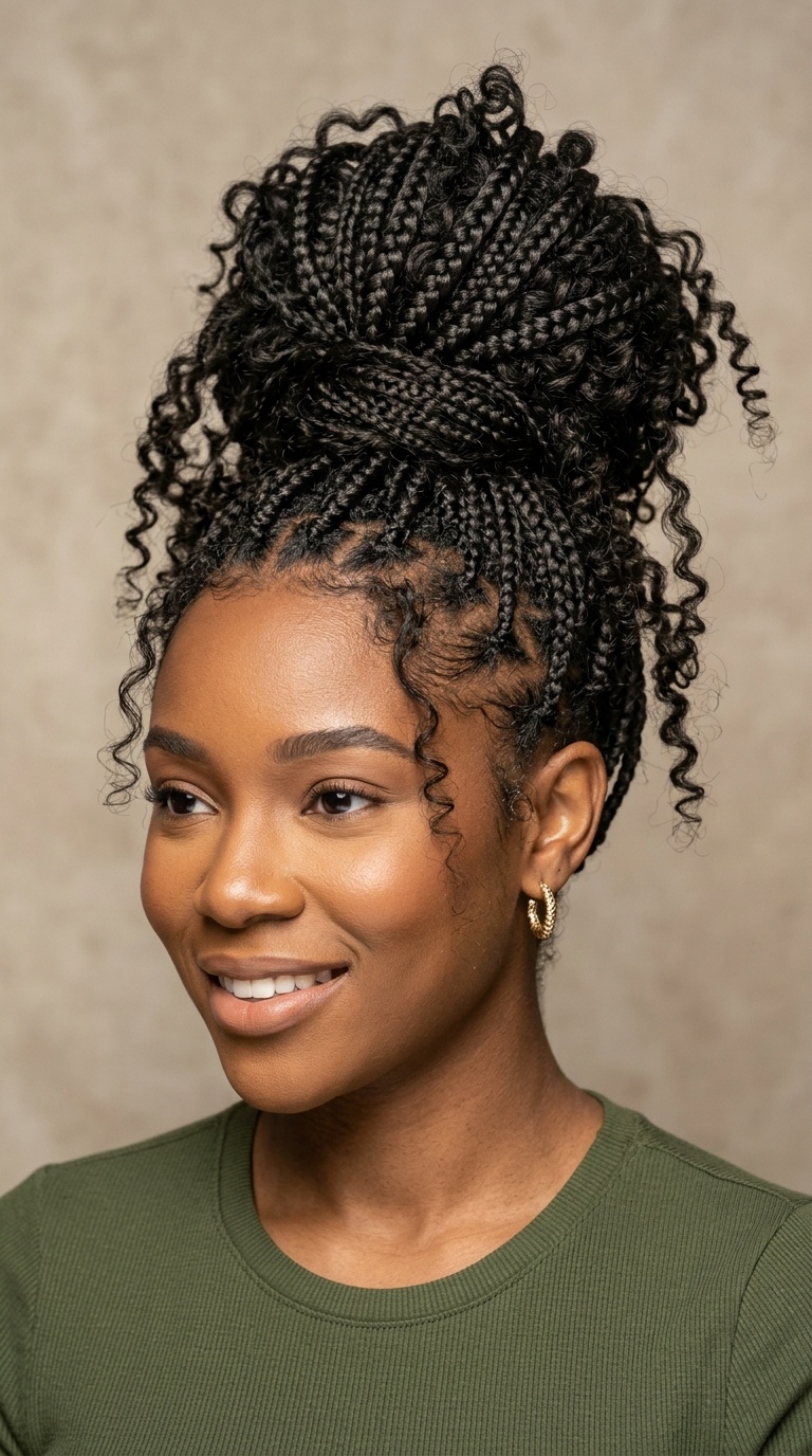 Messy Braided Pineapple