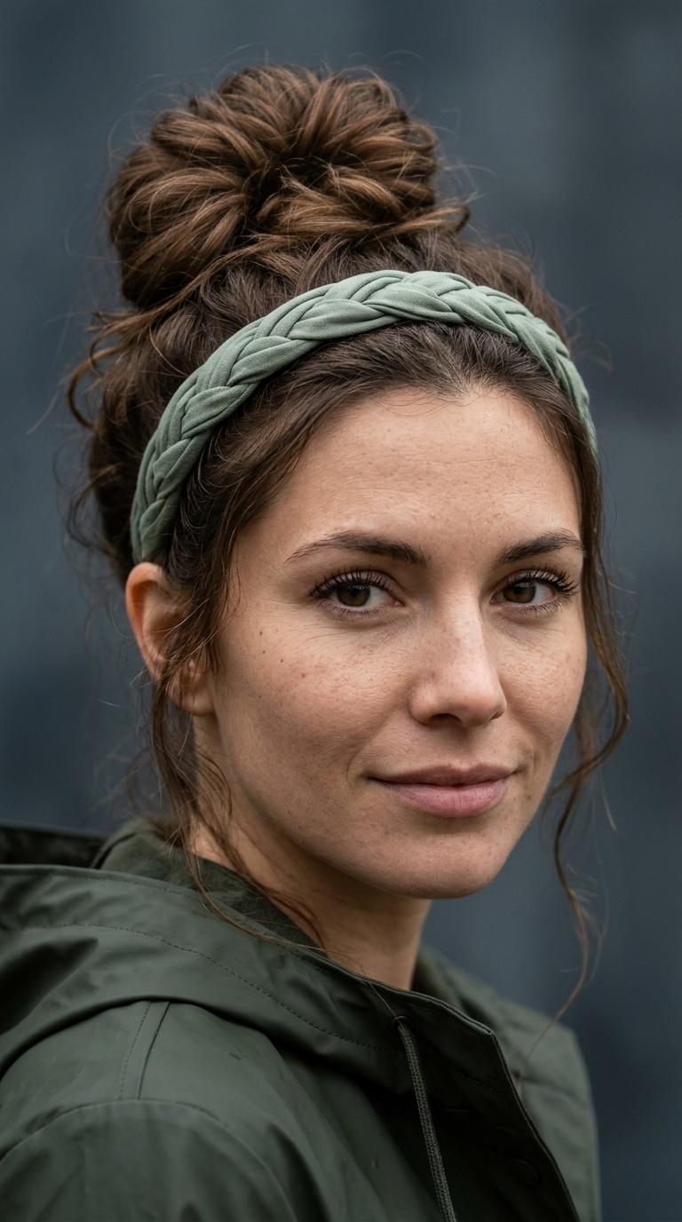 Messy Bun with a Headband