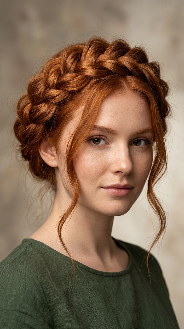 Messy Crown Braid