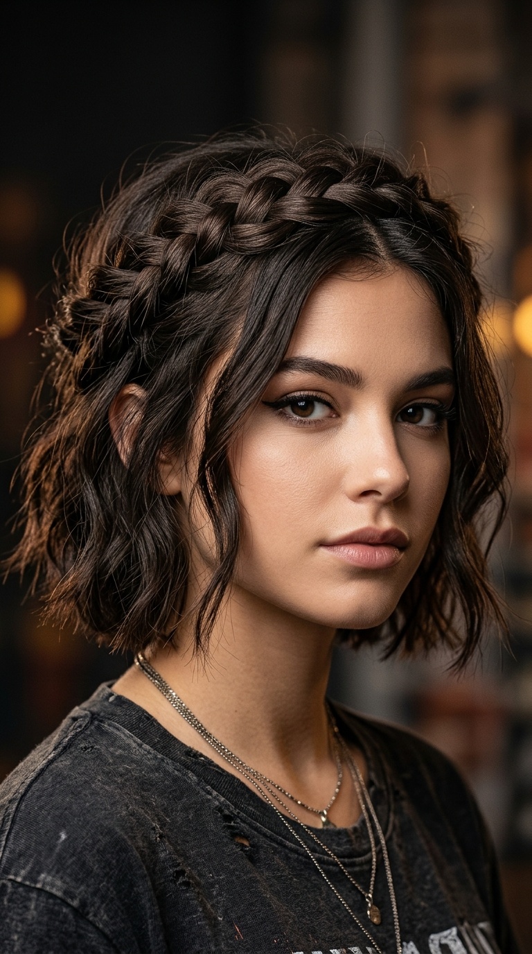 Messy Crown Braid Wrap