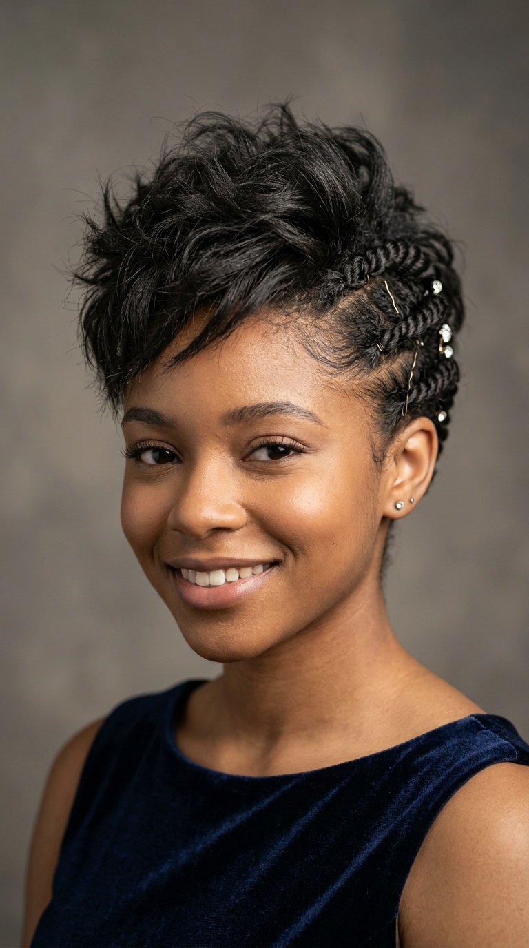 Messy Faux-Hawk with Twisted Sides