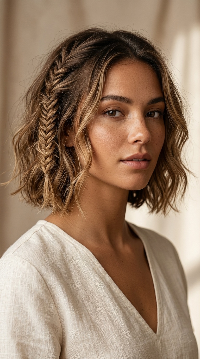 Messy Fishtail Twist Accents