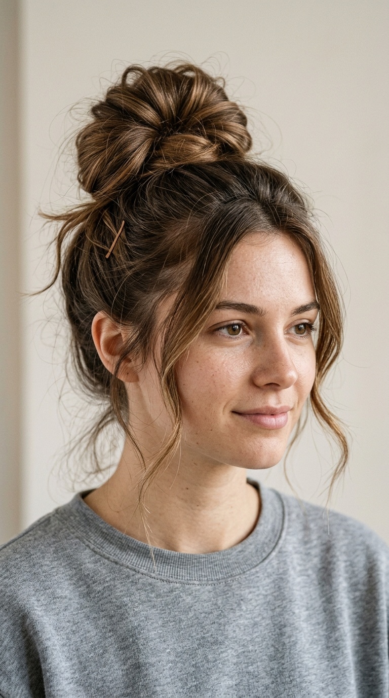 Messy High Bun