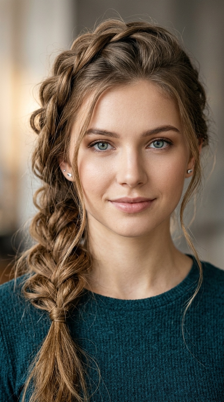 Messy Side Braids