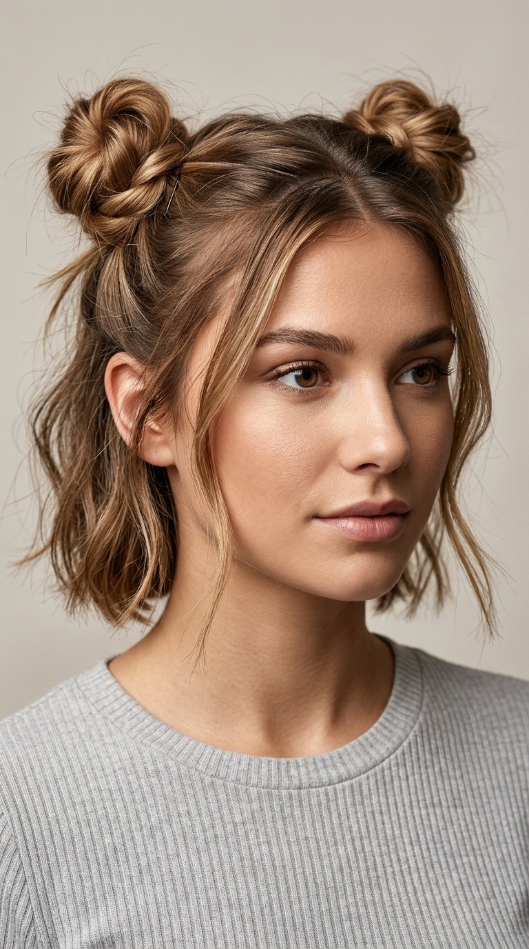 Messy Space Bun Duo