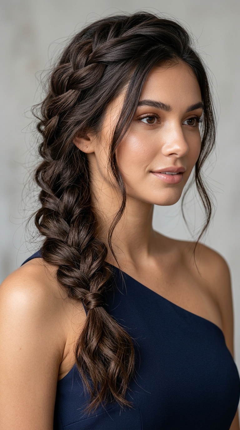 Messy Textured Side Braid