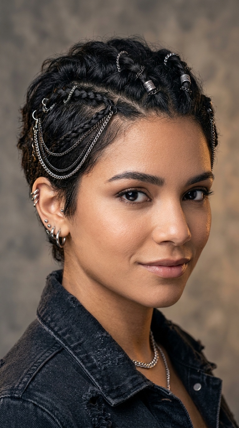 Metallic Chain Braids