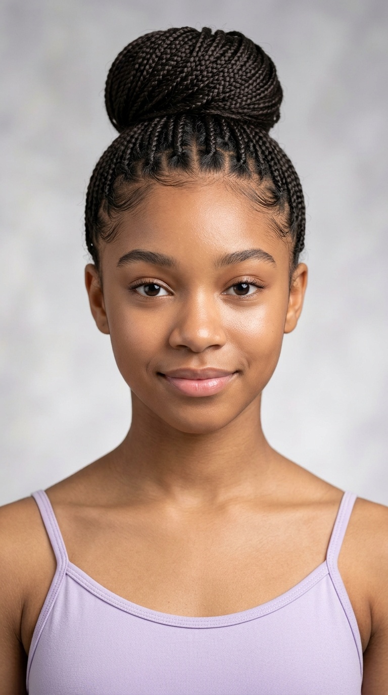 Micro Braid Ballerina Bun