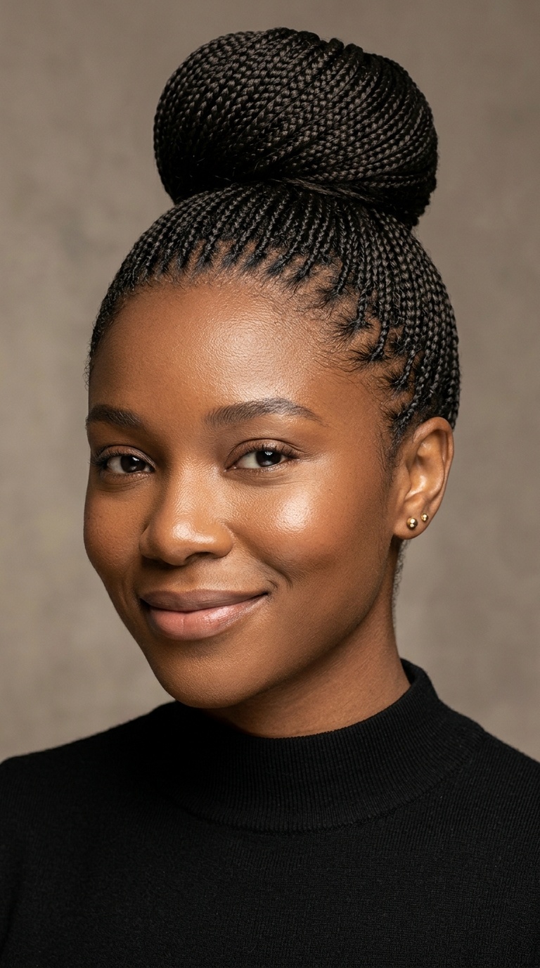 Micro-Braided Sleek Bun