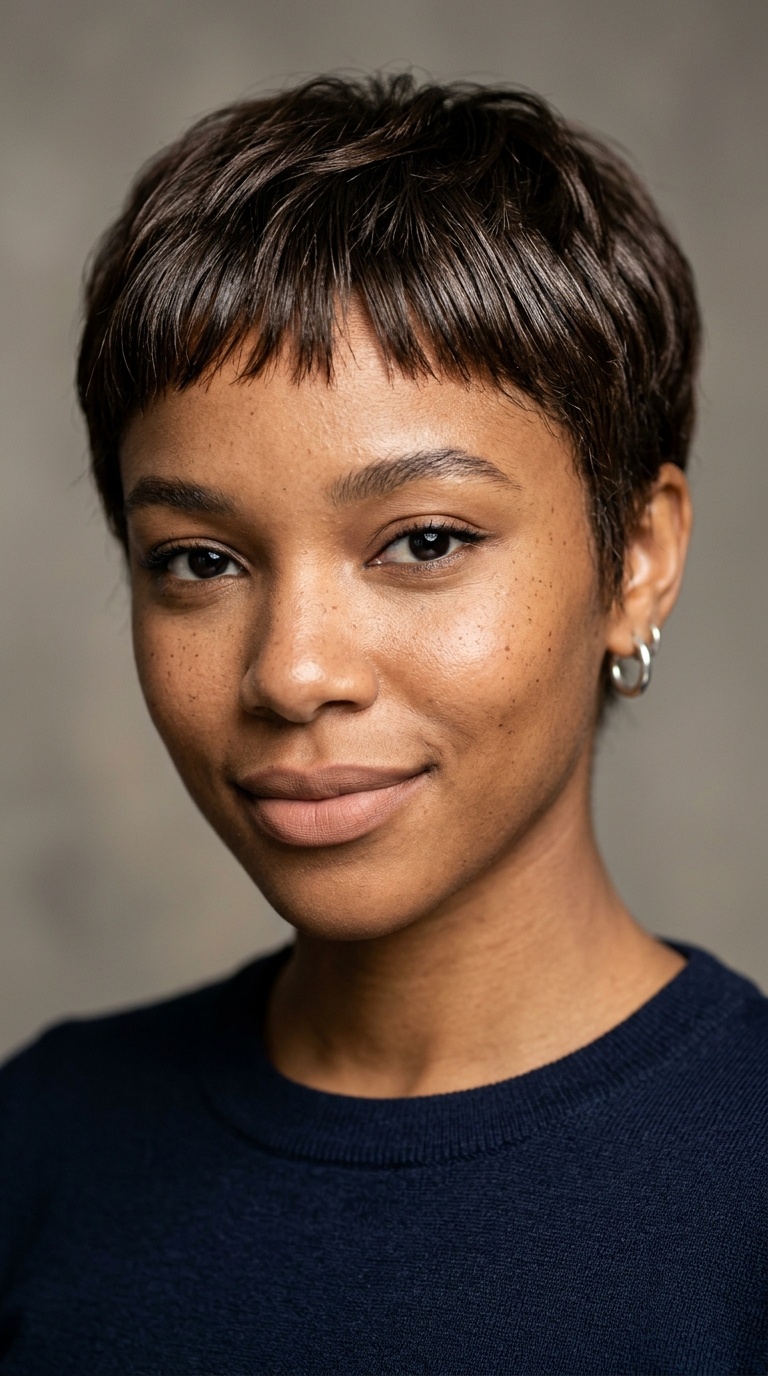 Micro Pixie with Ultra-Short Bangs