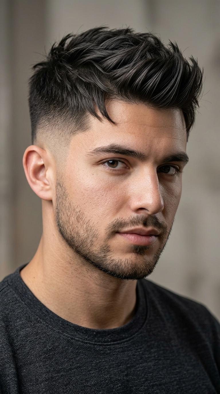 Mid-Fade Crop with Point-Cut Texture