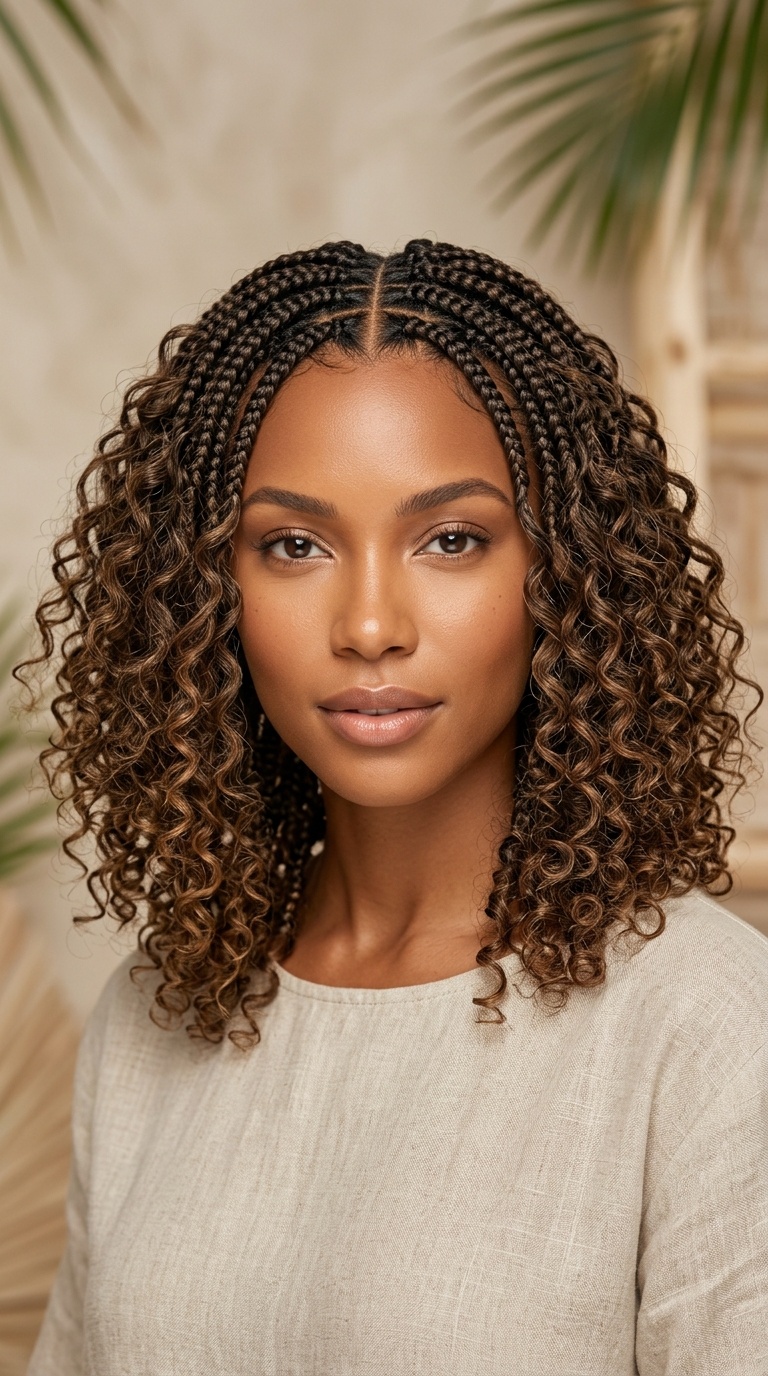 Mid-Length Curly Lob