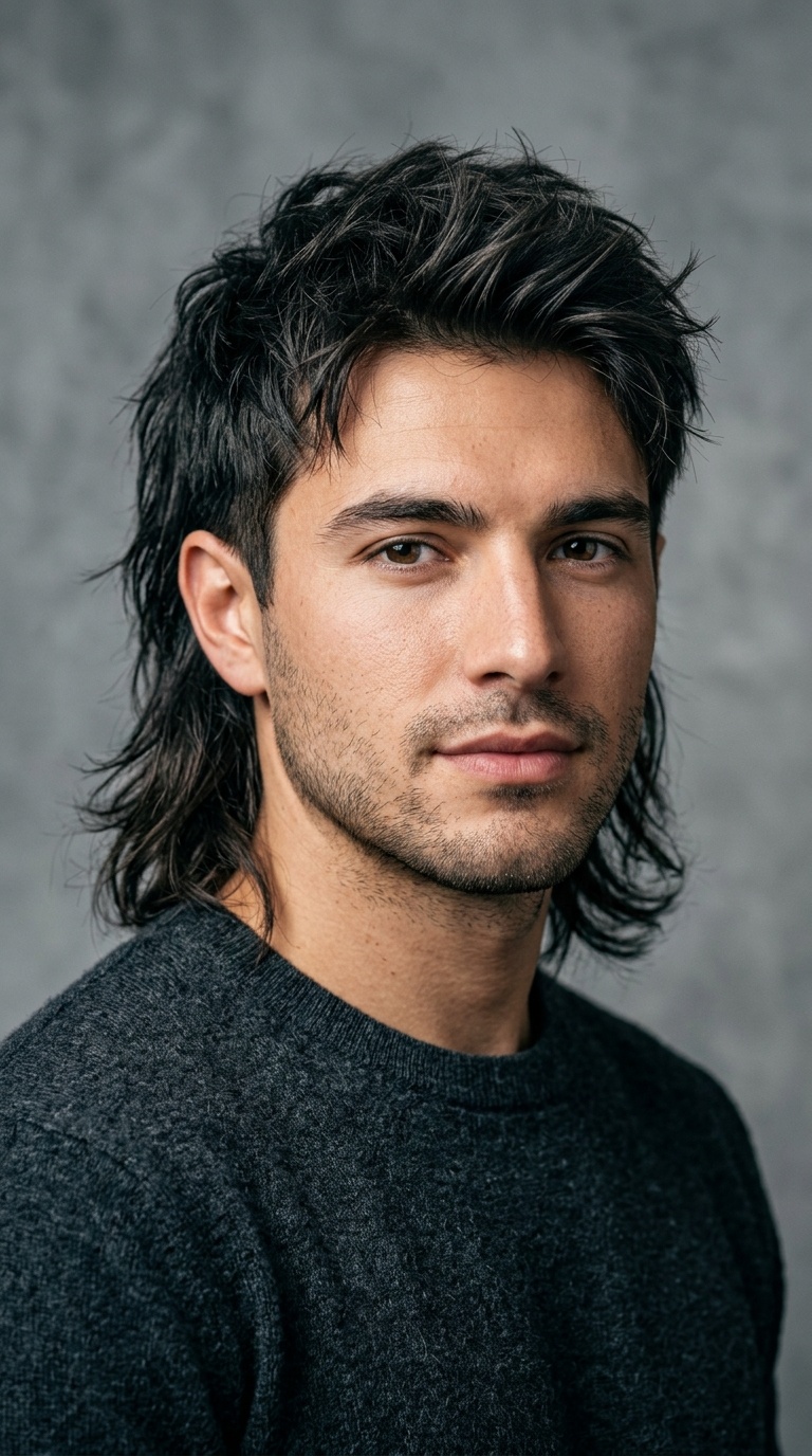 Mid-Length Mullet with Choppy Layers