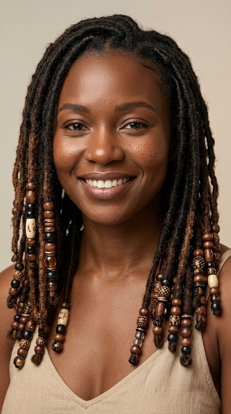 Mid-Length with Traditional Beads