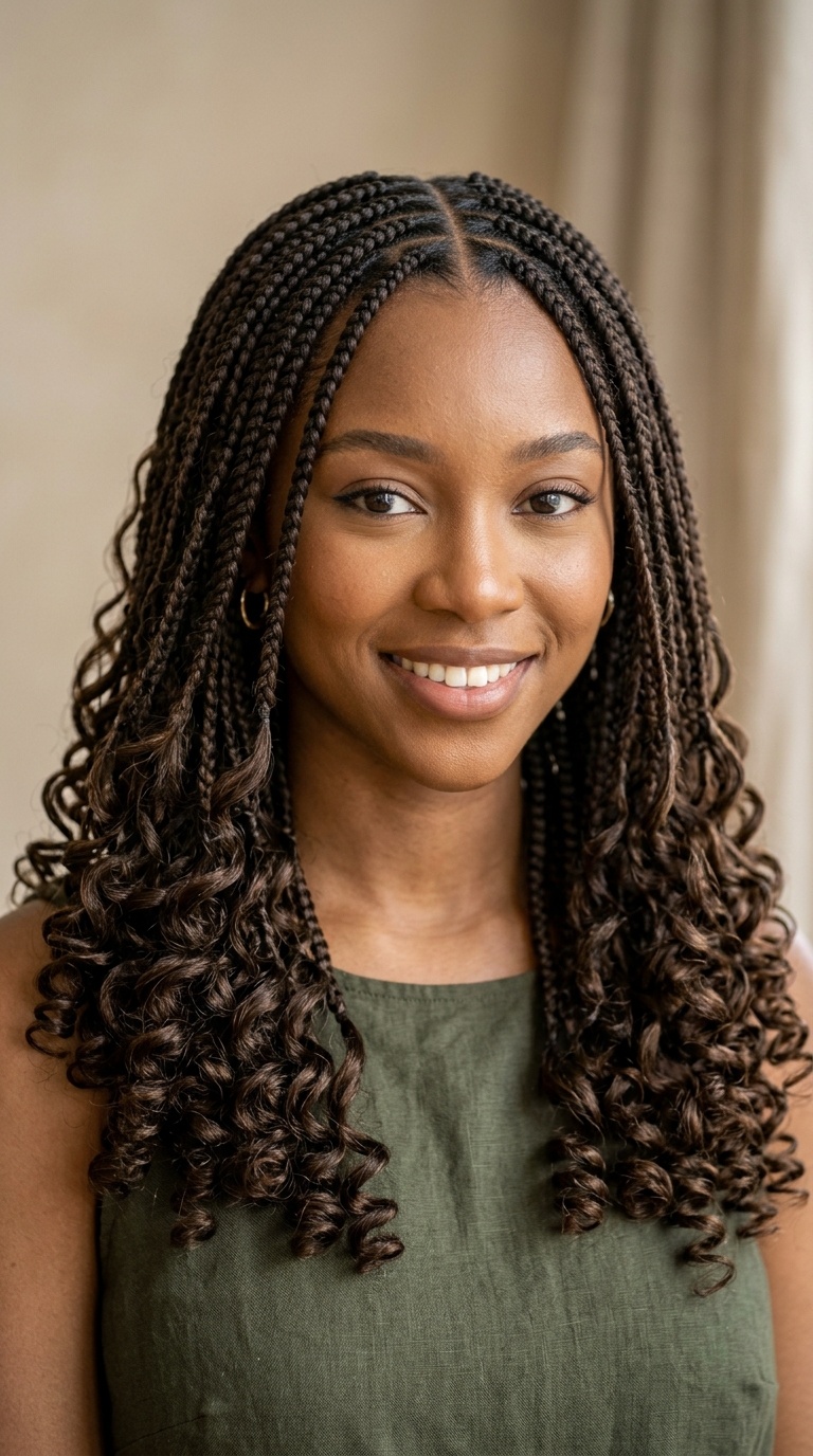 Middle Part Layered Braids