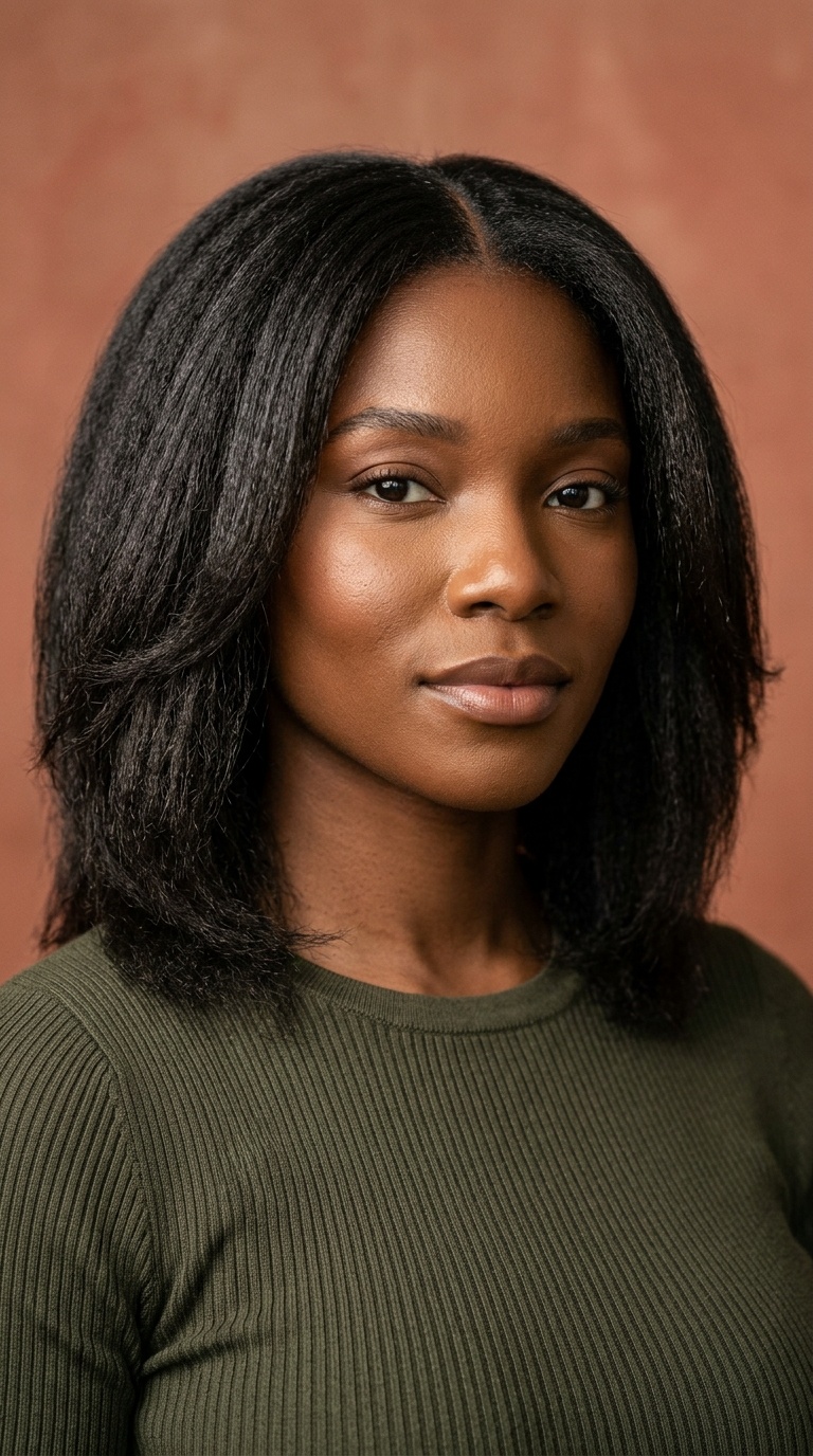 Middle Part Layered Look