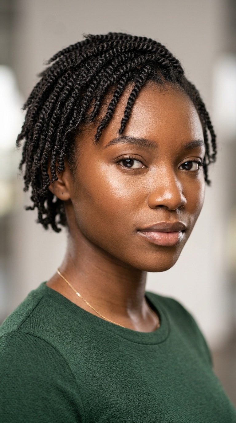 Mini Twists on Short Hair