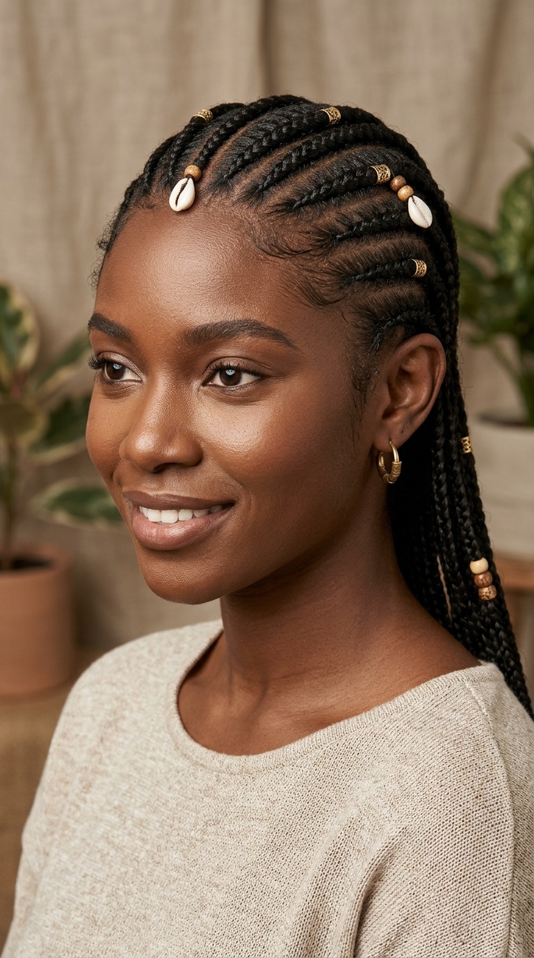 Minimalist Fulani Braids