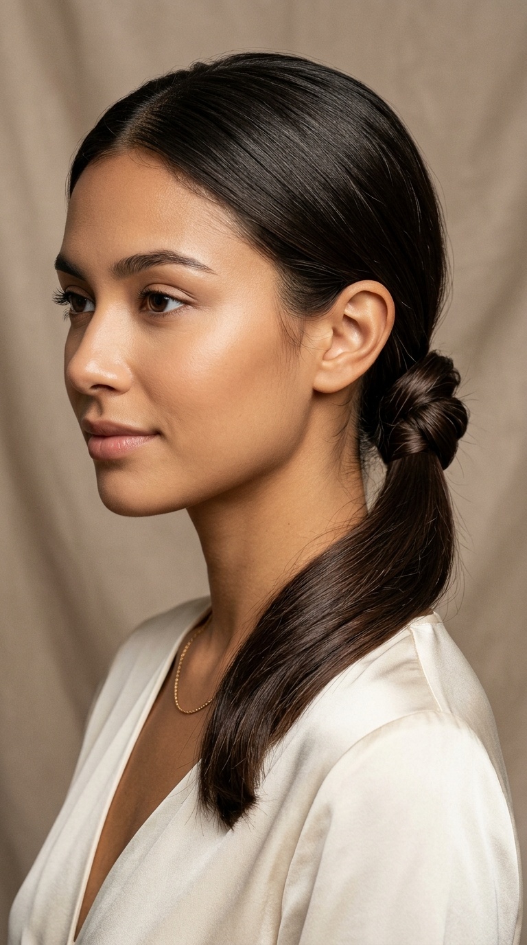 Minimalist Knot Ponytail