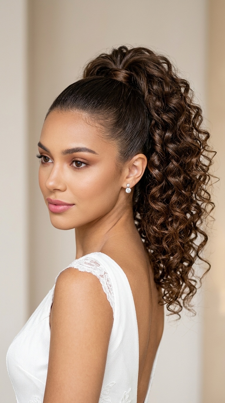 Modern High Ponytail with Volume