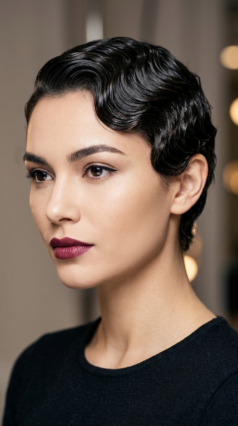 Modern Wet-Look Waves