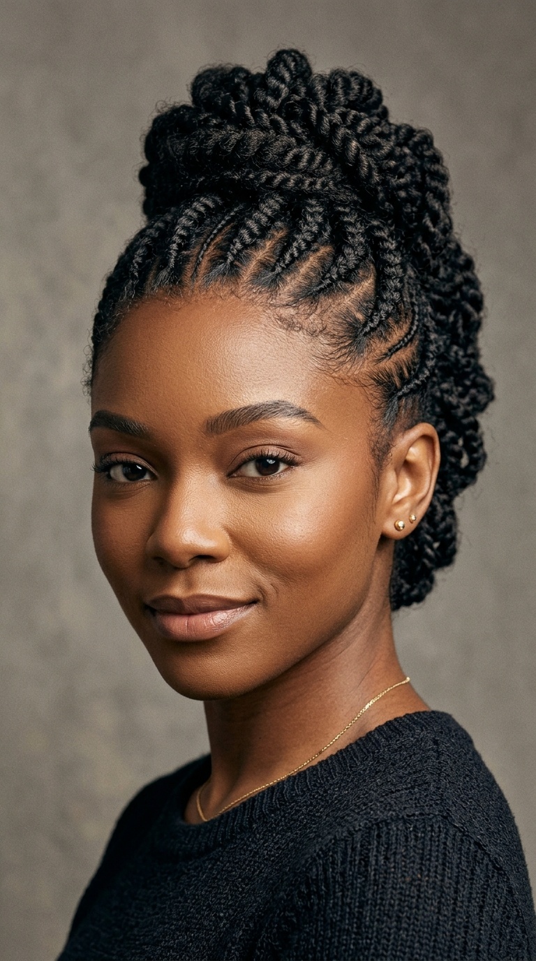 Mohawk Braided Updo