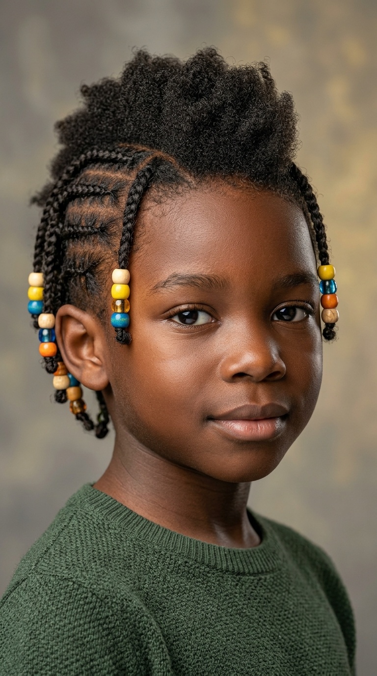 Mohawk Style with Beaded Sides