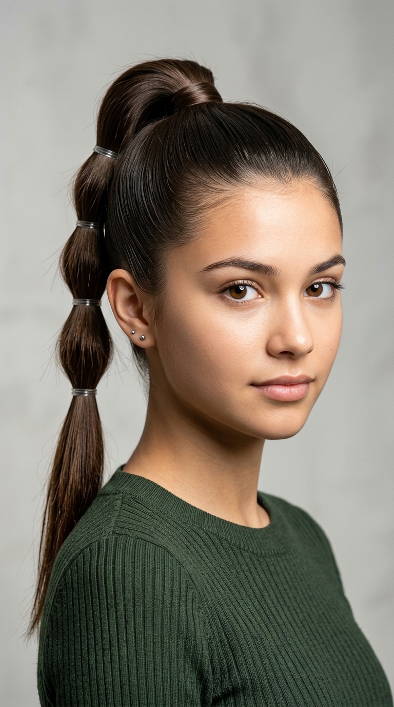 Multi-Banded High Ponytail