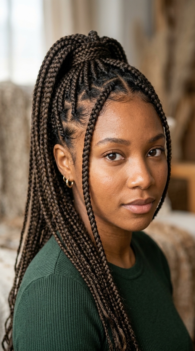 Multi-Braided Ponytail