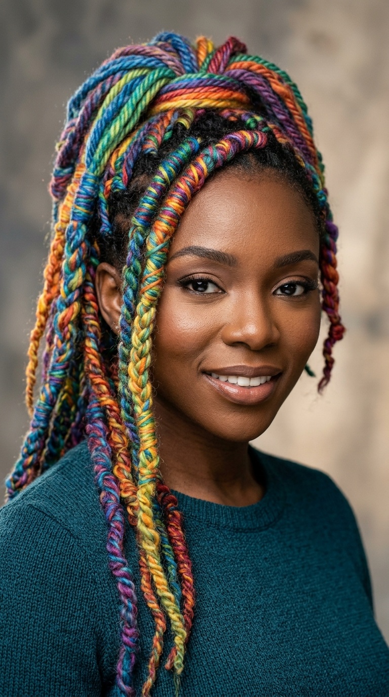 Multi-Colored Rainbow Yarn Mix