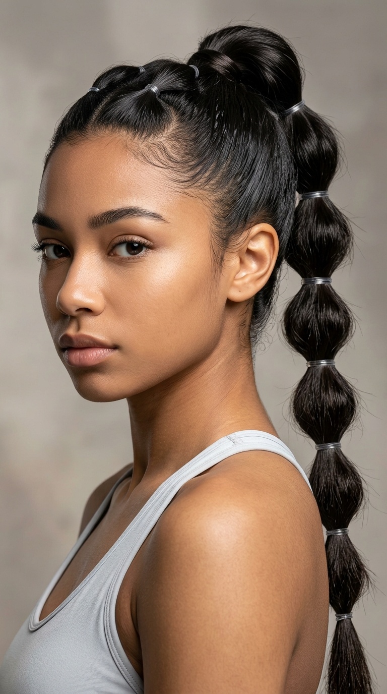Multi-Elastic Bubble Ponytail