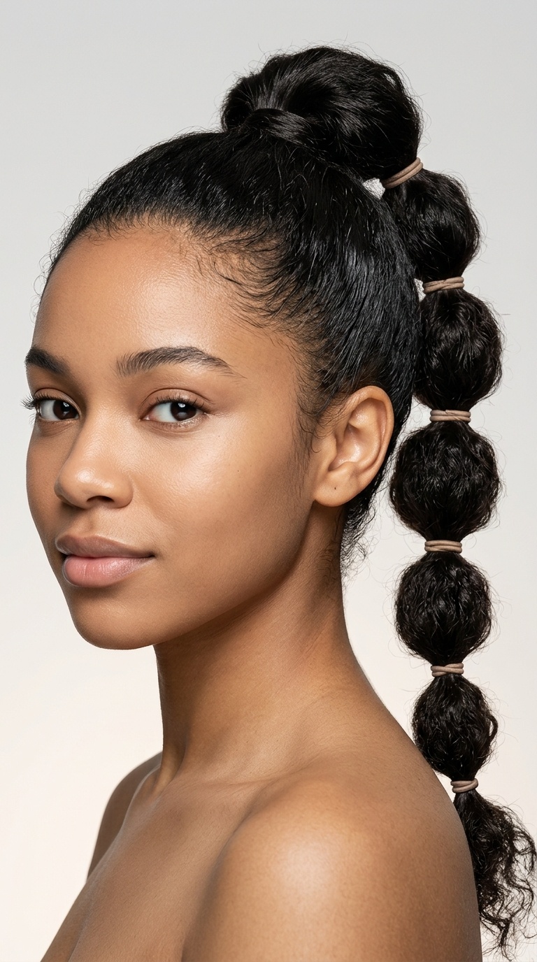 Multi-Elastic Bubble Ponytail