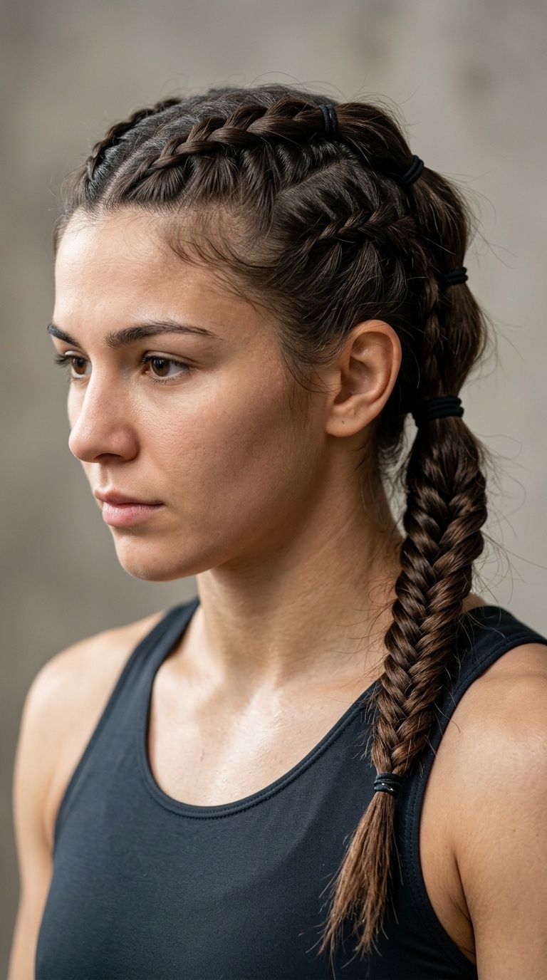 Multi-Level Ponytail Braids