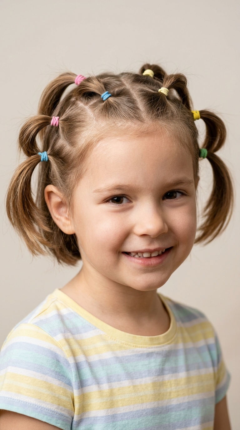 Multiple Mini Ponytails
