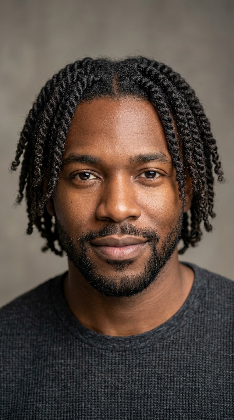 Natural Texture Two-Strand Locs