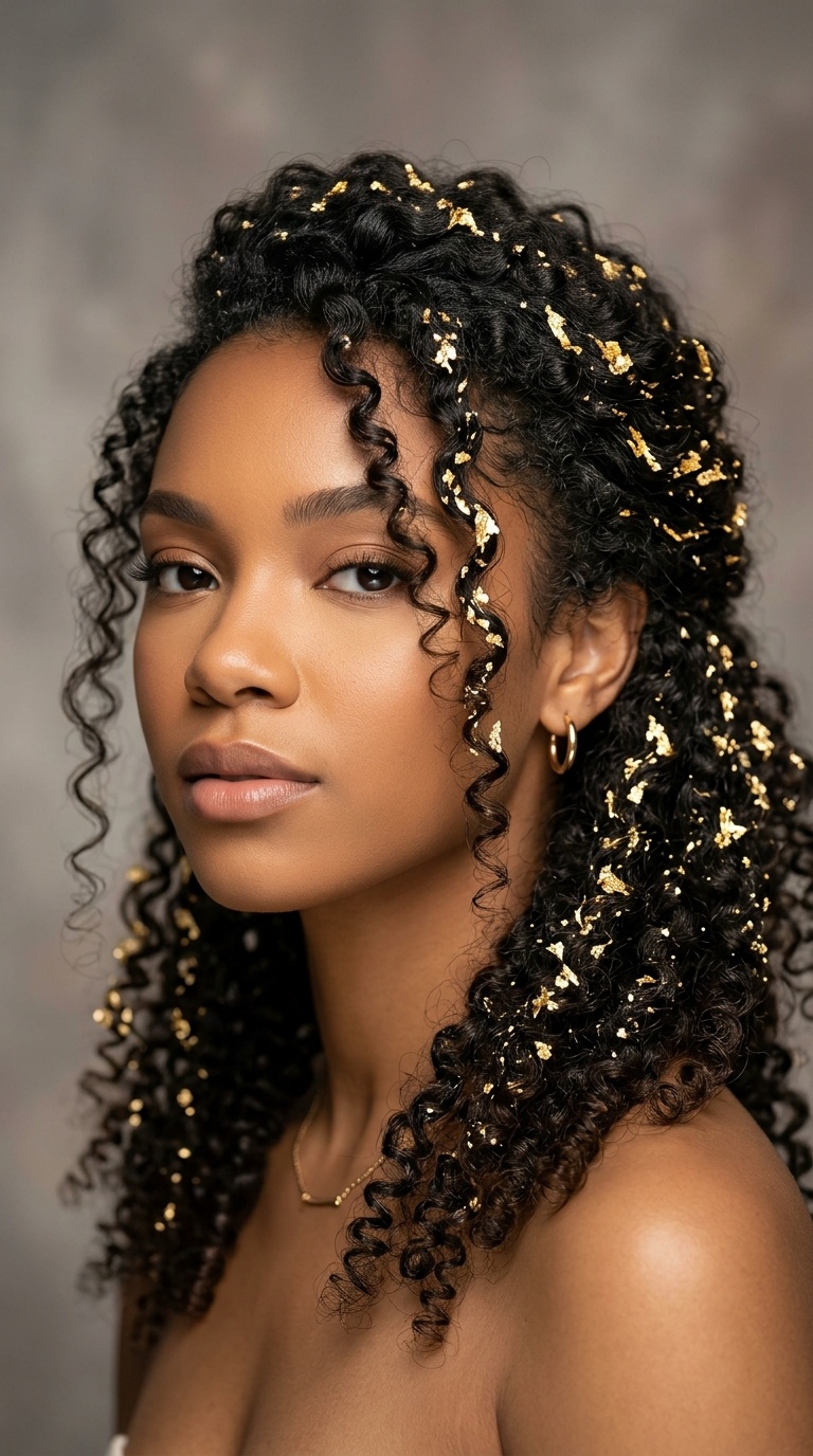 Natural Texture with Gold Leaf