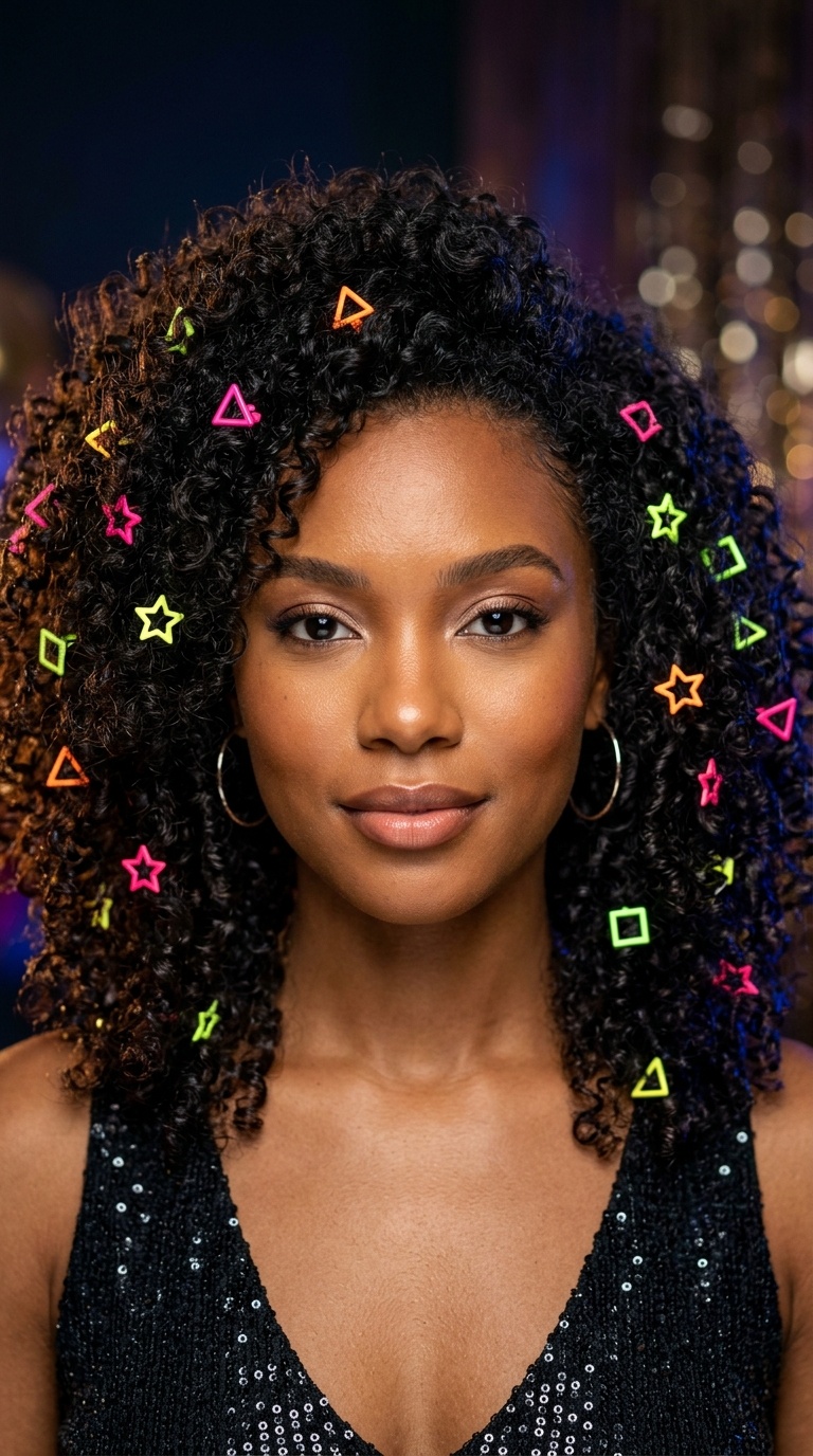 Neon Clip Accentuated Curls
