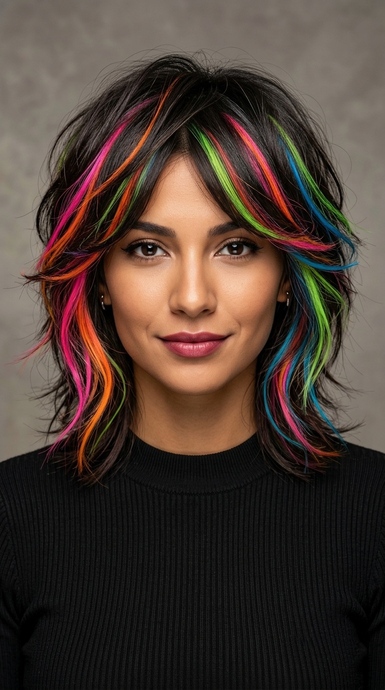 Neon Colored Streaks