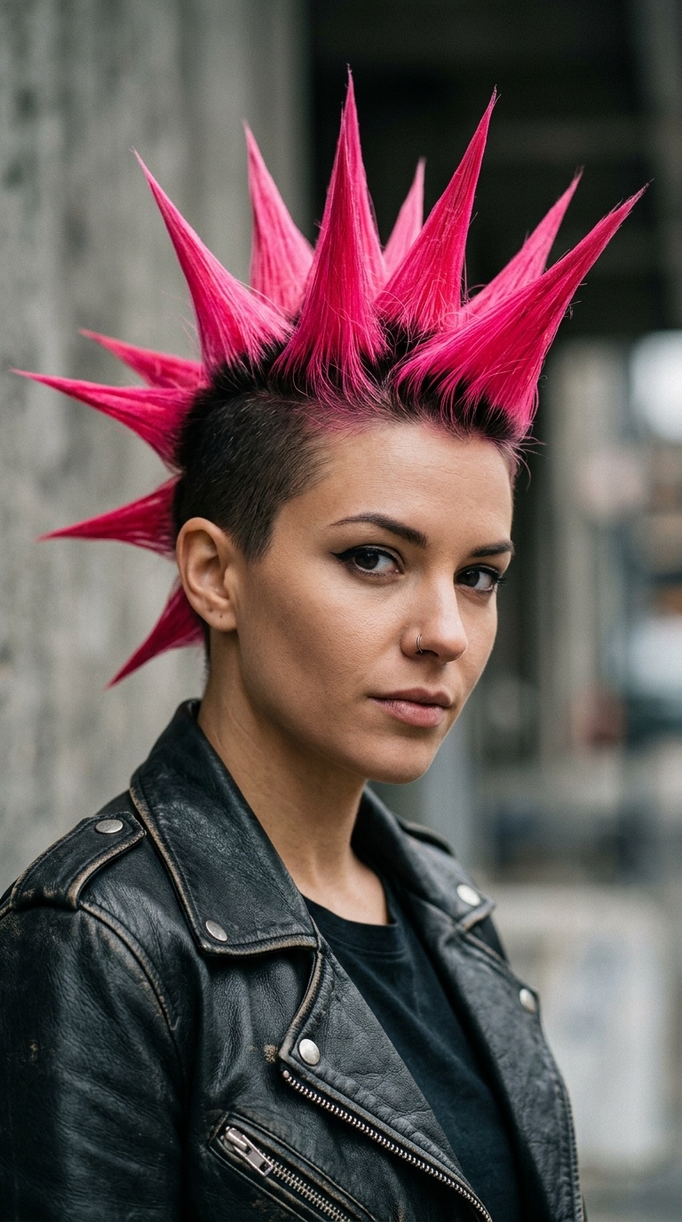 Neon Pink Liberty Spikes