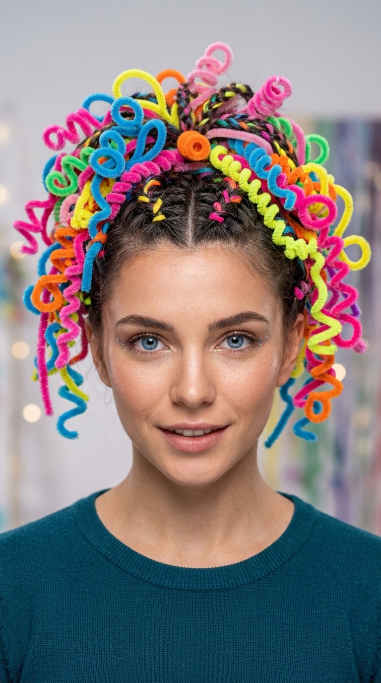Neon Pipe Cleaner Braids