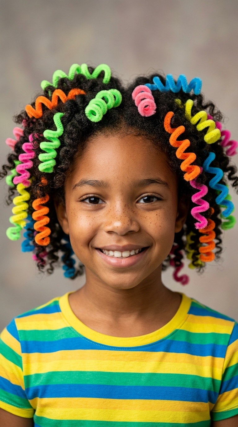 Neon Pipe Cleaner Curls