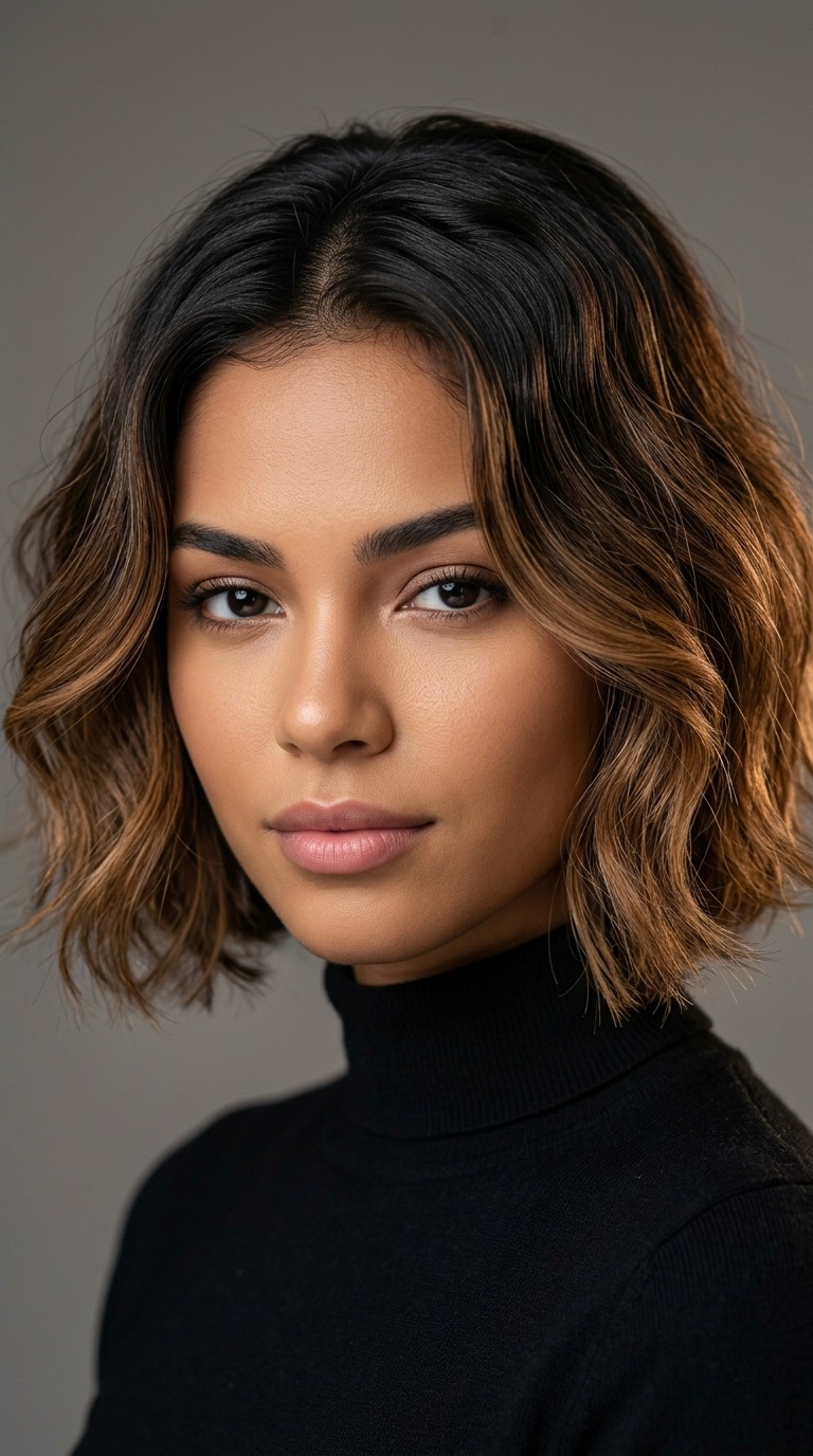 Ombre Bob with Face-Framing Pieces