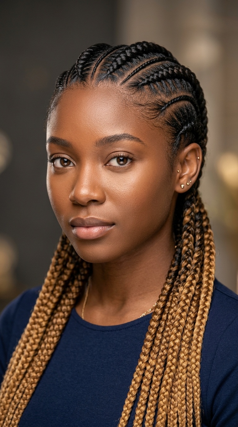 Ombre Feed-in Braids