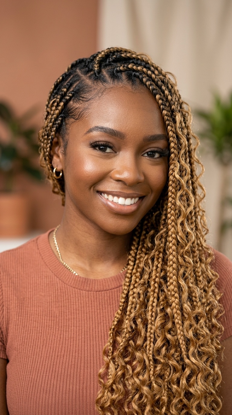 Ombre Honey Blonde Goddess Braids