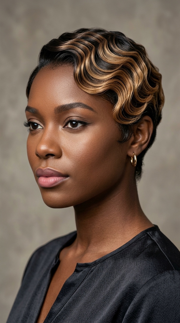 Ombre Tinted Finger Waves