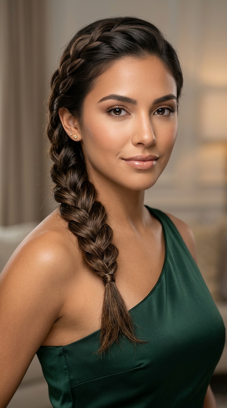One-Shoulder with a Side Braid