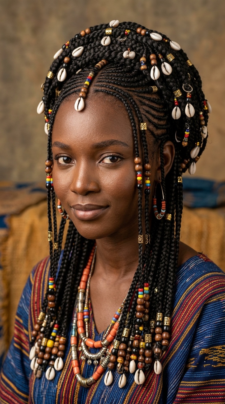 Ornate Fulani-Inspired Braids