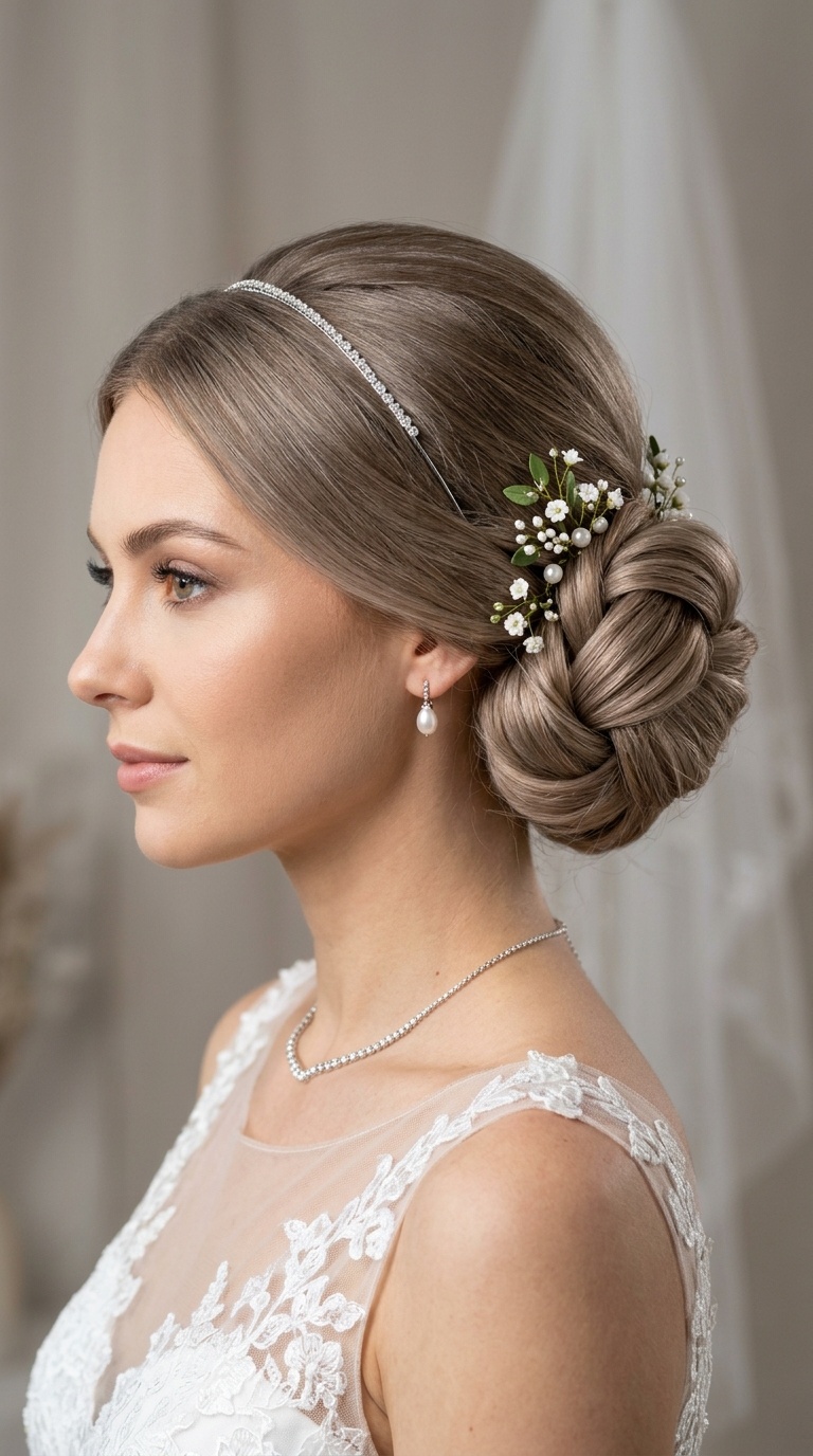 Overlapping Silk Wrap Bun