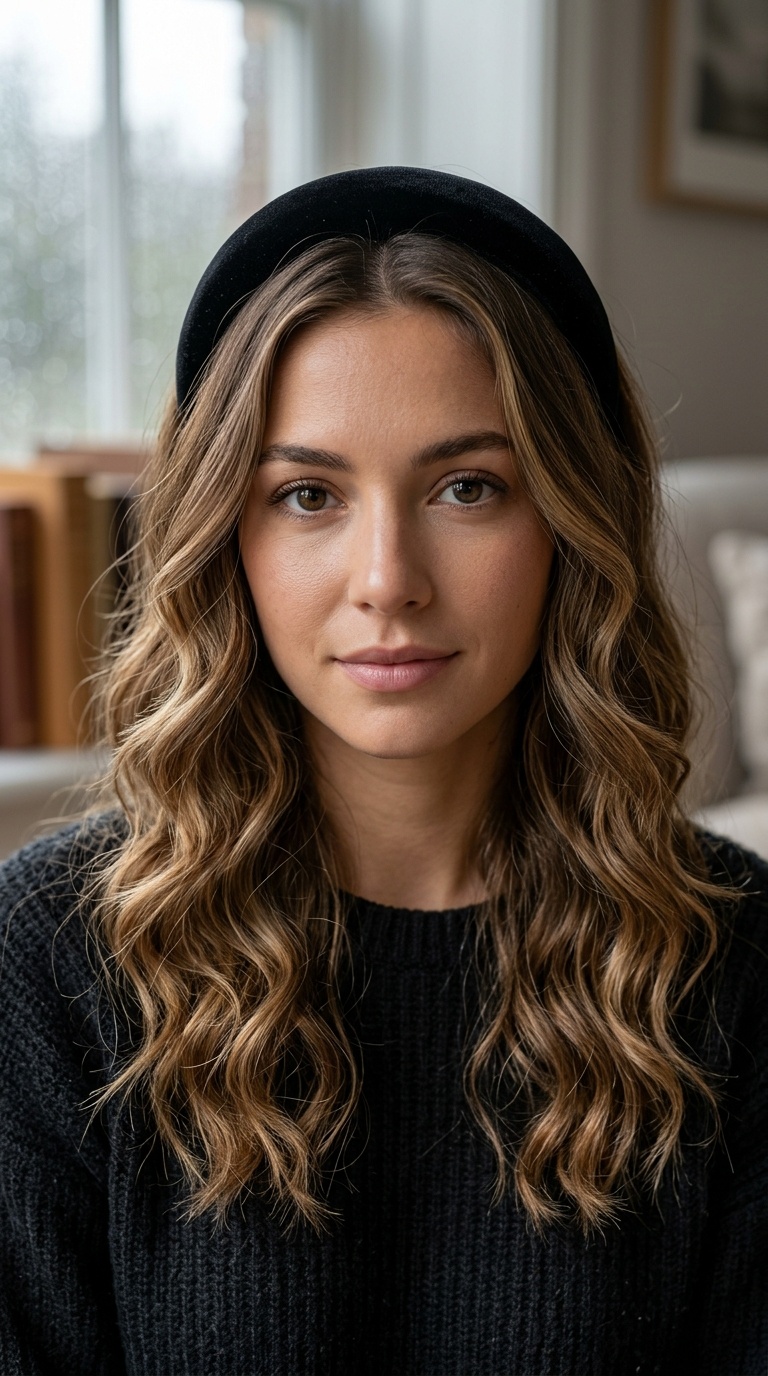 Padded Headband with Loose Waves