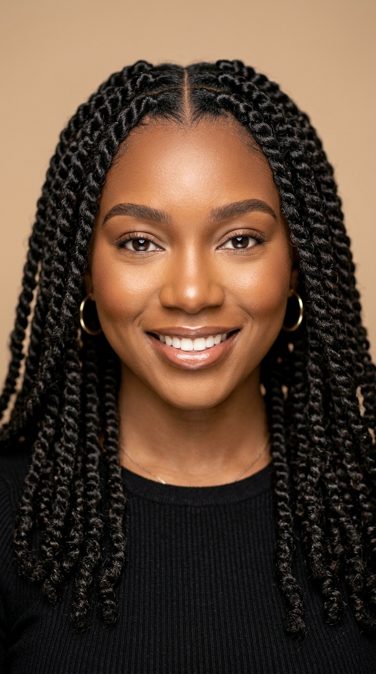 Passion Twists with a Center Part